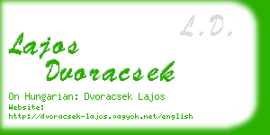 lajos dvoracsek business card